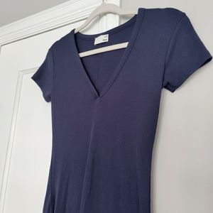 ❌ SOLD ❌ WILFRED (Aritzia) Navy Jersey Midi Dress | XS